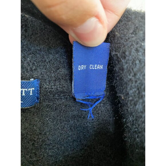 Karen Scott Womens Black 100% Wool Button-Up Long Sleeve Sweater XL Jacket - Picture 6 of 8